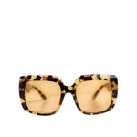 Dolce & Gabbana Black Yellow Havana Leopard Square Shades Sunglasses GLA1354
