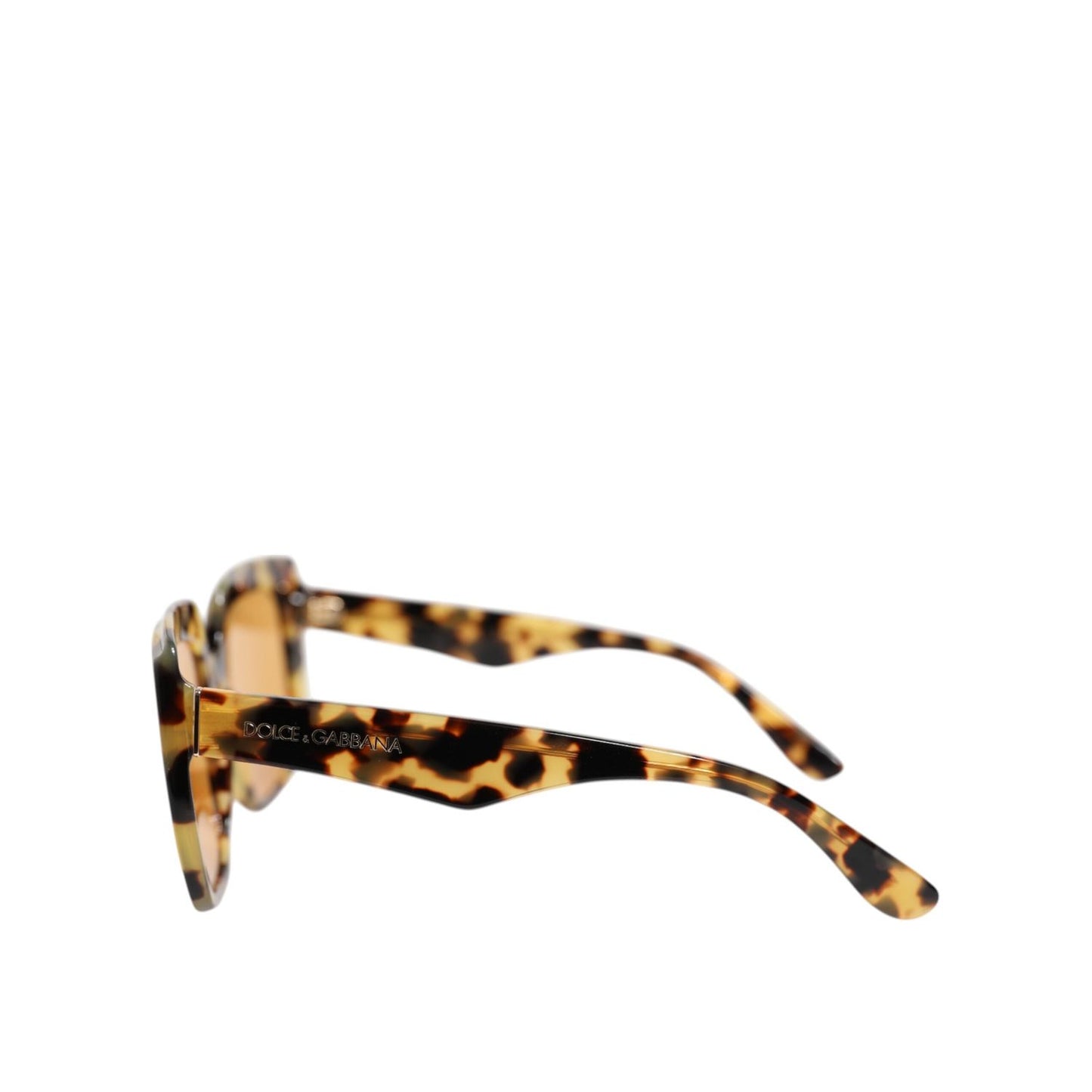 Dolce & Gabbana Black Yellow Havana Leopard Square Shades Sunglasses GLA1354
