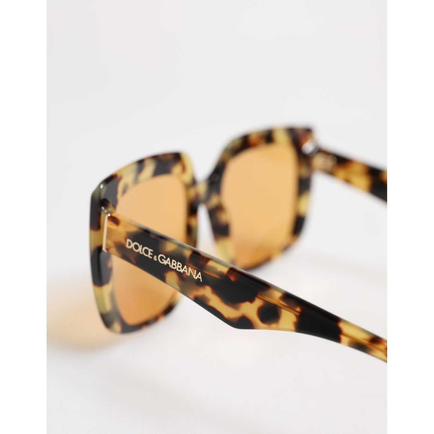 Dolce & Gabbana Black Yellow Havana Leopard Square Shades Sunglasses GLA1354