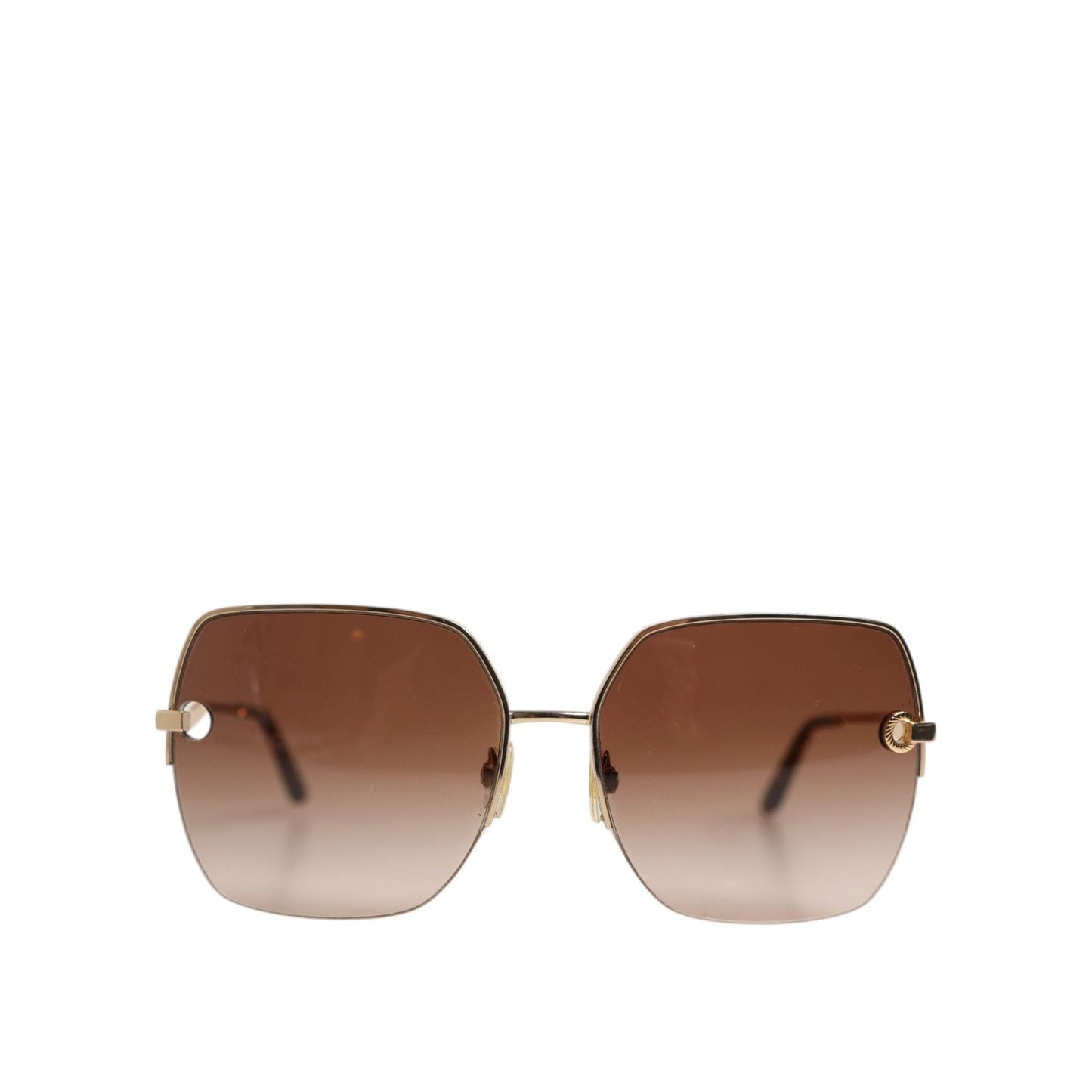 Dolce & Gabbana Gold Brown Gradient Square DG2267 Eyewear Sunglasses GLA1378