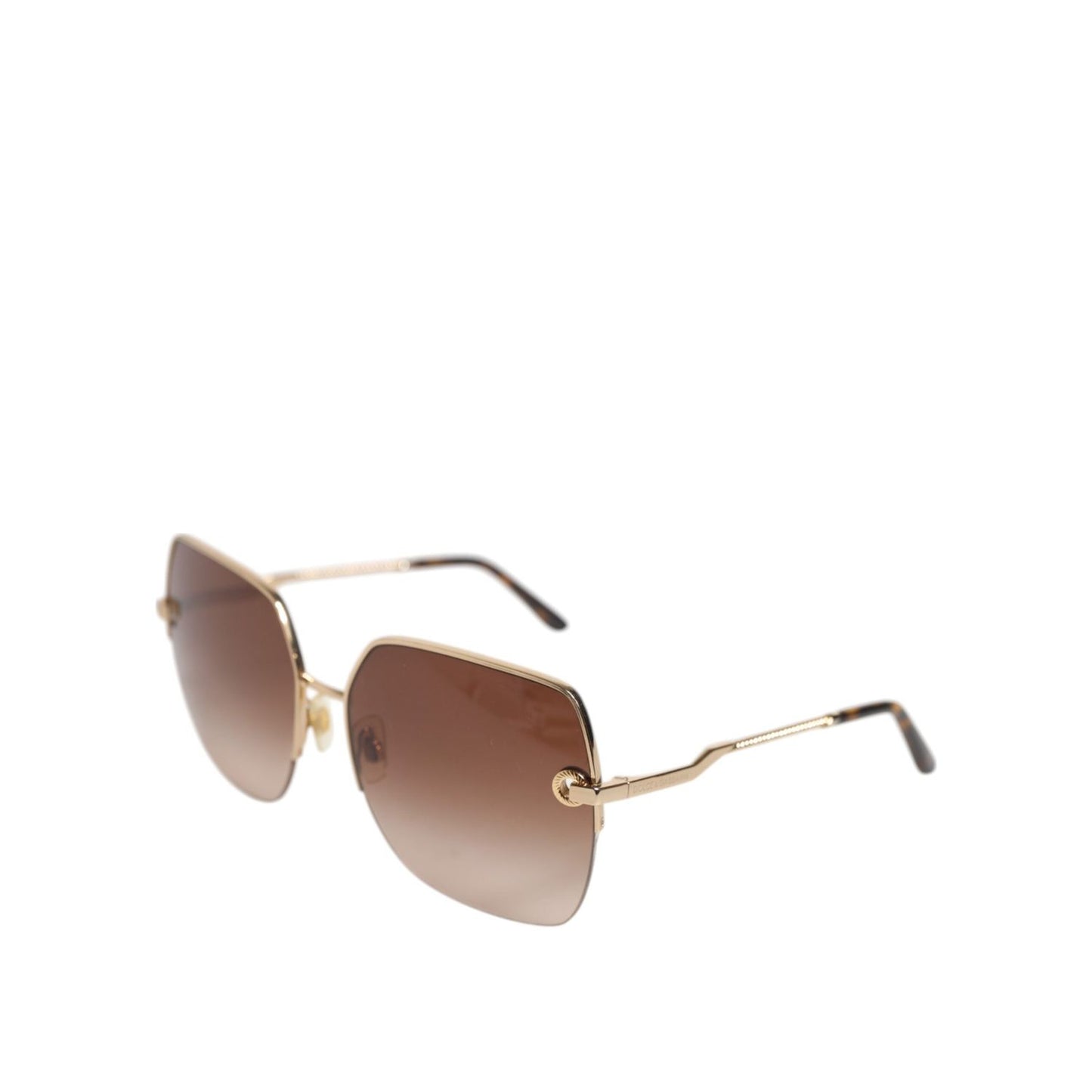 Dolce & Gabbana Gold Brown Gradient Square DG2267 Eyewear Sunglasses GLA1378