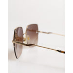 Dolce & Gabbana Gold Brown Gradient Square DG2267 Eyewear Sunglasses GLA1378
