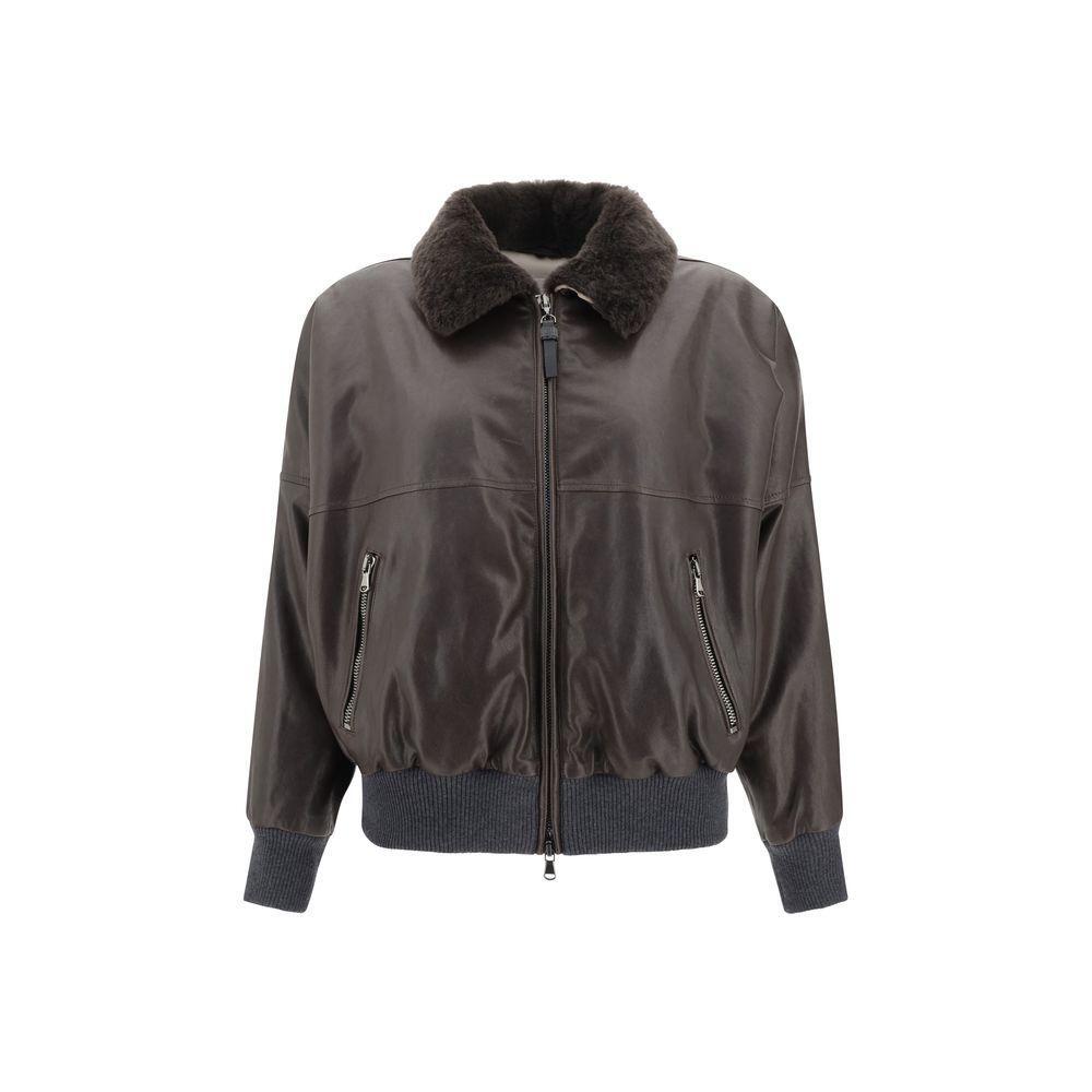 Brunello Cucinelli Leather Jacket BR-MPPAH7747C4192-IT42 | L