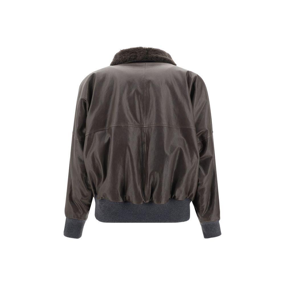 Brunello Cucinelli Leather Jacket BR-MPPAH7747C4192-IT42 | L