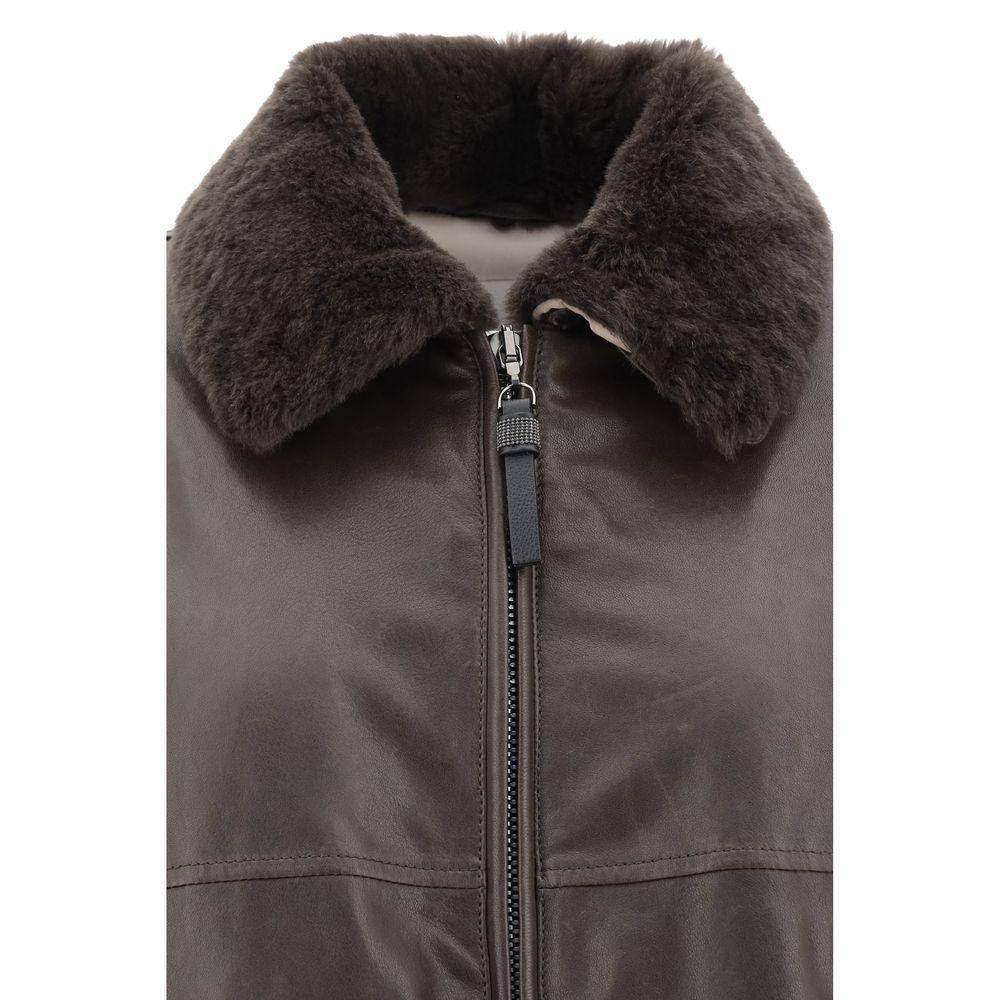 Brunello Cucinelli Leather Jacket BR-MPPAH7747C4192-IT42 | L