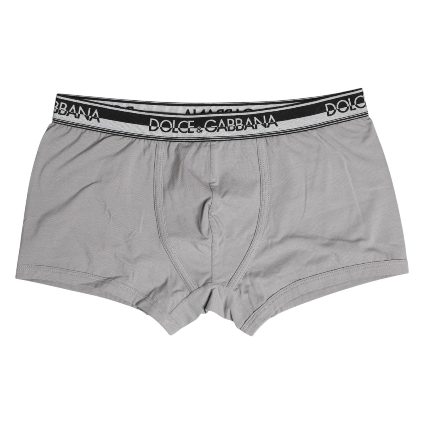 Dolce & Gabbana Gray Cotton Stretch Regular Boxer Underwear BIK1706-4