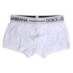 Dolce & Gabbana White Cotton Stretch Regular Boxer Underwear BIK1738-4