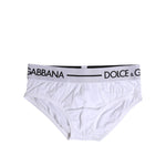 Dolce & Gabbana White Cotton Stretch Regular Brief Underwear BIK1740-40
