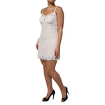 Dolce & Gabbana White Lace DG Logo Silk Dress Sleepwear DR81795-44