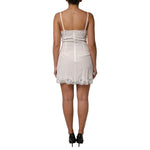 Dolce & Gabbana White Lace DG Logo Silk Dress Sleepwear DR81795-44