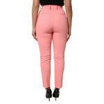 Dolce & Gabbana Pink High Waist Dress Tapered Pants PAN76557-40