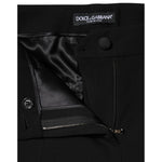 Dolce & Gabbana Black Wool High Waist Tapered Pants PAN76558-42