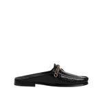 Dolce & Gabbana Black Leather DG Chain Embellished Sandals Shoes MV7606-41