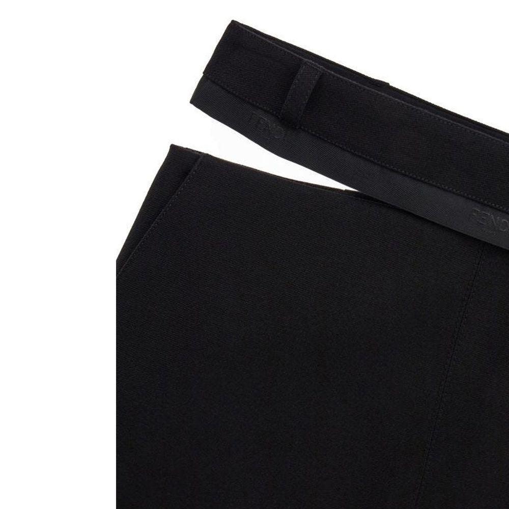 Fendi Virgin Wool Grain De Poud Skirt FE-8735475531988-42