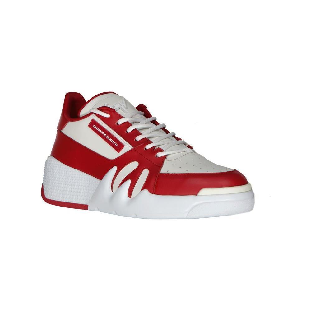 Giuseppe Zanotti Red Calfskin Low Top Sneakers