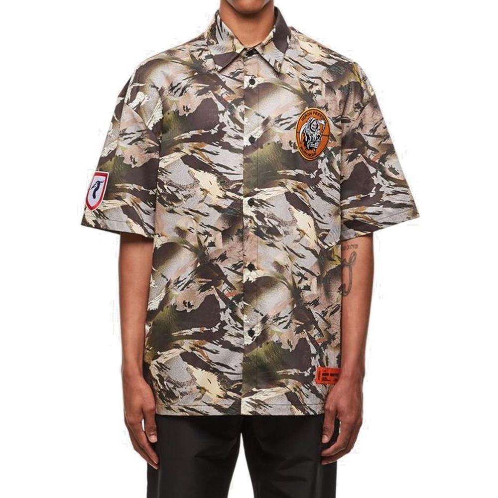 Heron Preston Camouflage Popline Shirt HE-8735496241364-L
