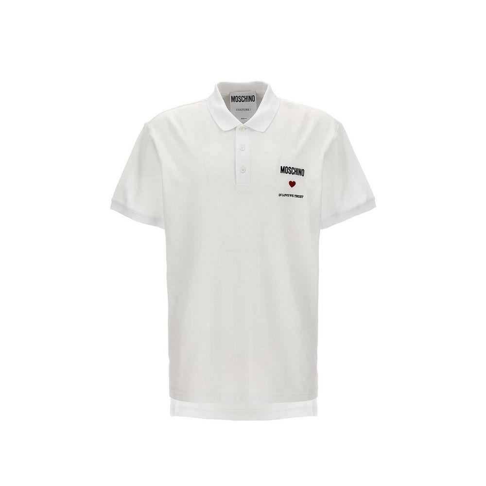Moschino Couture In Love We Trust Cotton Polo MO-8735532384468-IT54 | XL