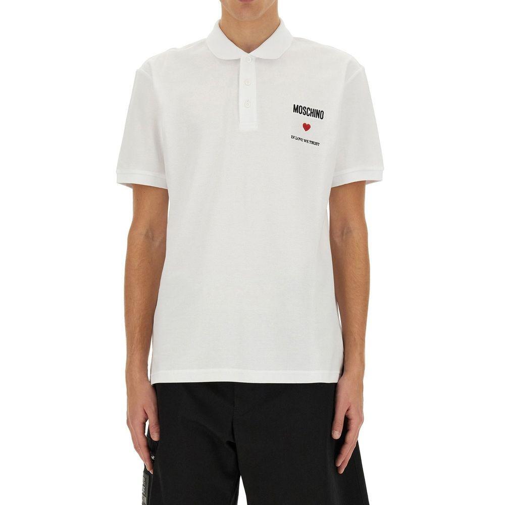 Moschino Couture In Love We Trust Cotton Polo MO-8735532384468-IT54 | XL