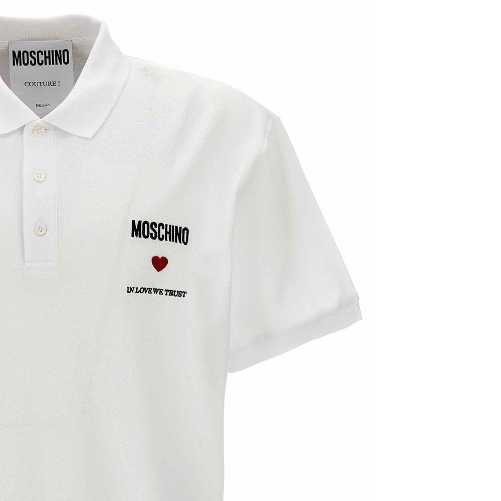 Moschino Couture In Love We Trust Cotton Polo MO-8735532384468-IT54 | XL