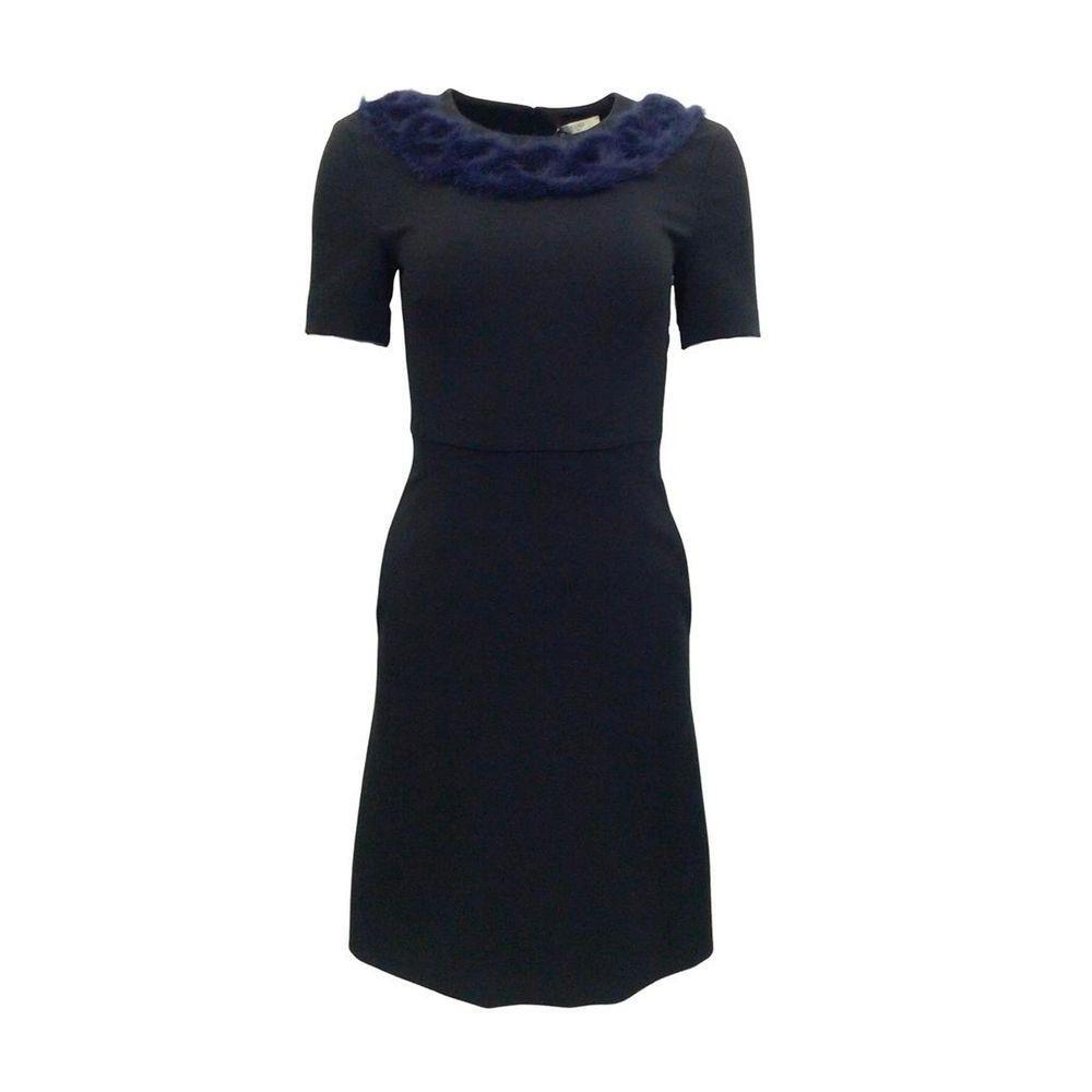 Fendi Knitted Mink Collar Dress FE-8736389333204-36