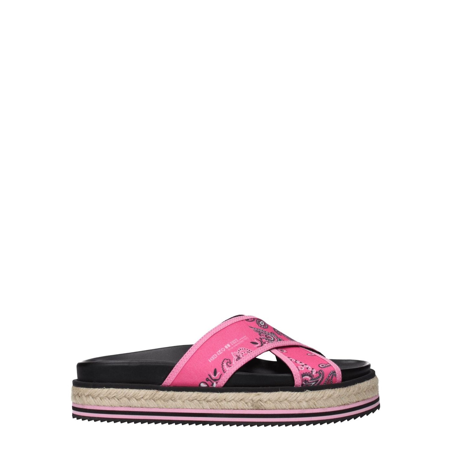Kenzo Pink Fabric Slippers Sandals KE-8547202138377-EU36/US6