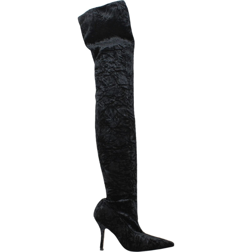 Paris Texas Black Velvet Over The Knee PA-8547223240969-EU36/US6