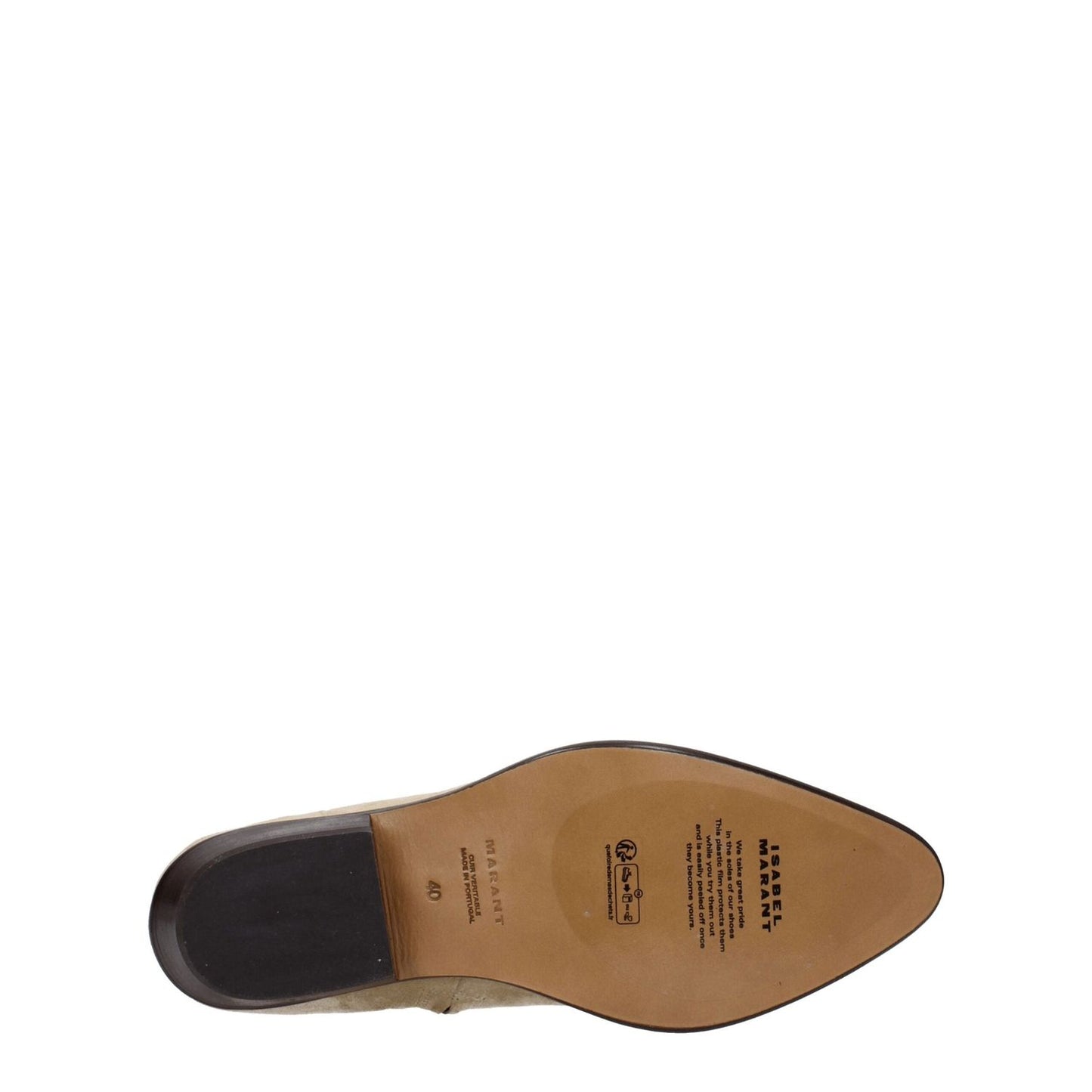 Isabel Marant Beige Leather Ankle Boots IS-8547414081801-EU40/US7