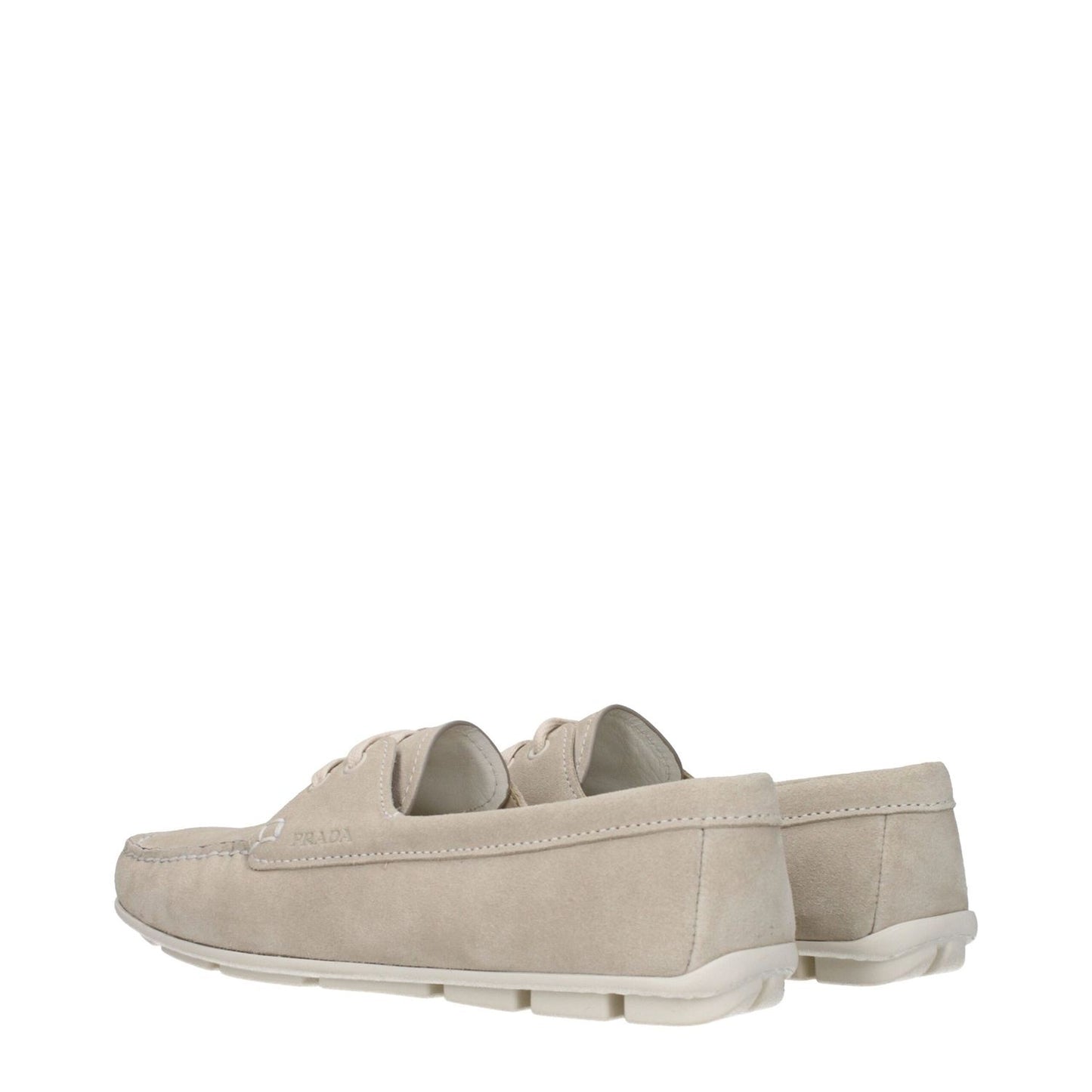 Prada Gray Leather Slip-On Loafers PR-9278119051529-EU36/US6
