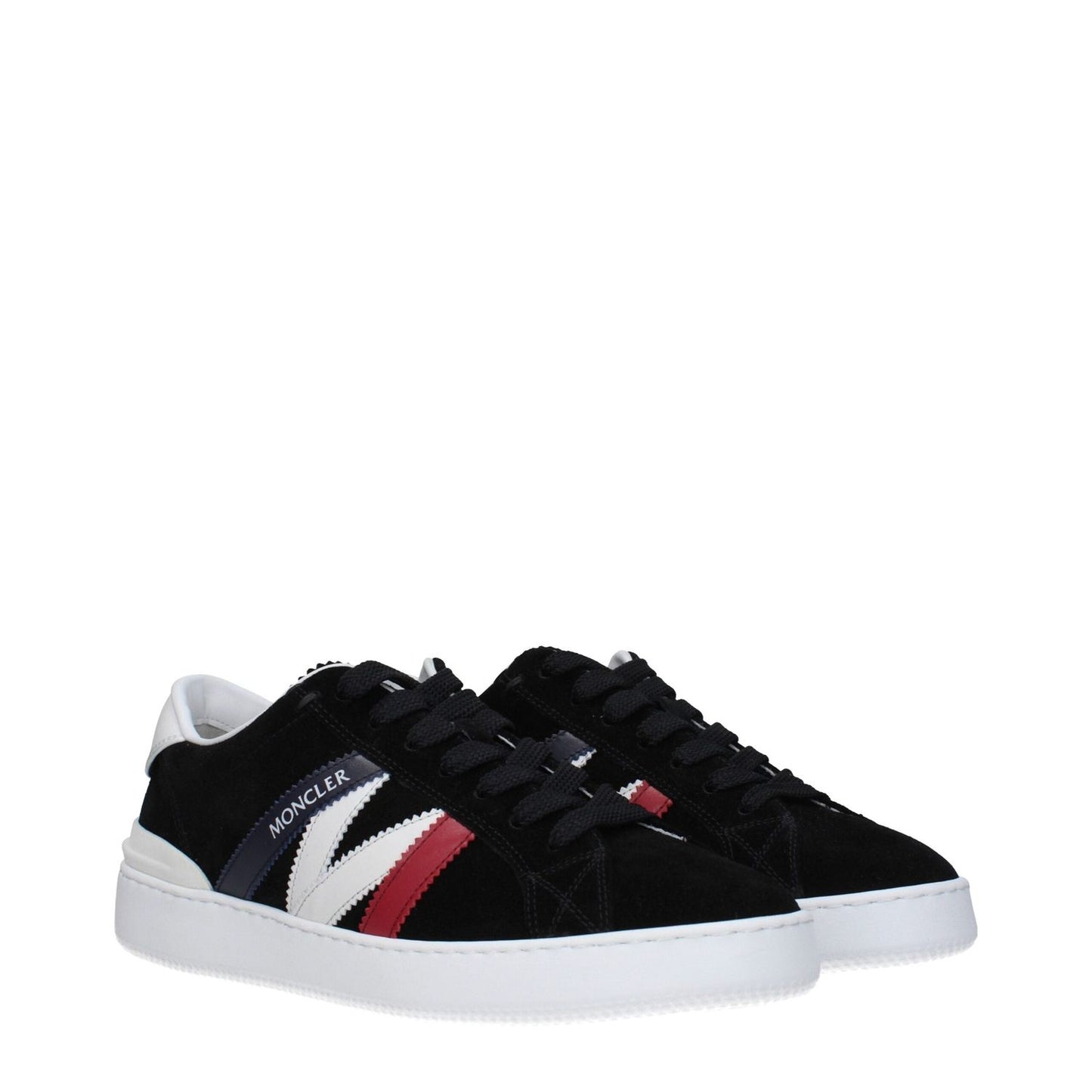 Moncler Black Leather Low Tops MO-9353168355593-EU40/US7