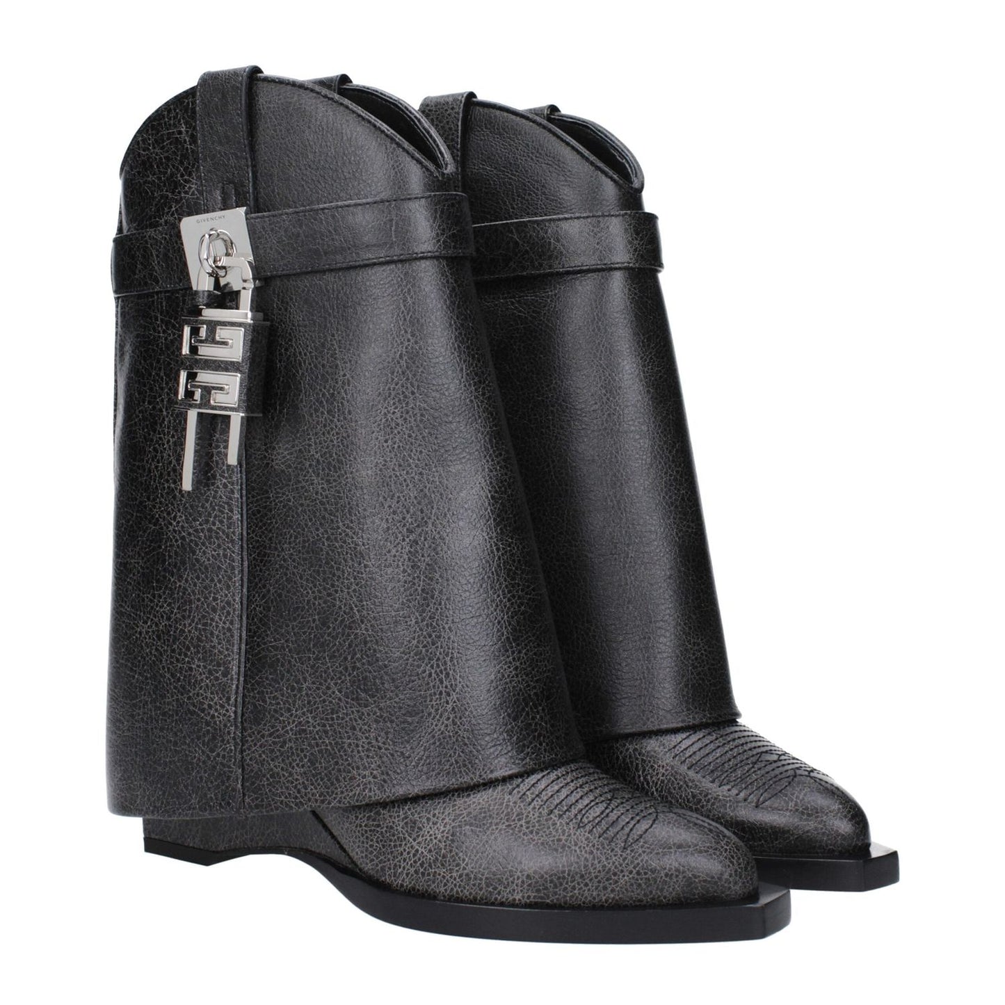 Givenchy Black Leather Ankle Boots GI-9467669872905-EU35/US5