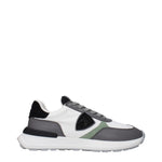 Philippe Model White Fabric Athletic Sneakers