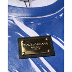 Dolce & Gabbana Blue White Cotton Logo Plaque Women Tank Top TSH90641-42