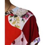 Dolce & Gabbana Multicolor Patchwork Cotton Silk Blouse Top TSH90656-36