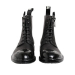 Dolce & Gabbana Brown Black Lace Up Mid Calf Men Boots Shoes MV7688-44