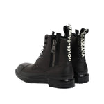 Dolce & Gabbana Brown Black Lace Up Mid Calf Men Boots Shoes MV7688-44