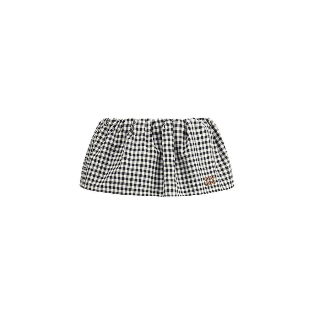 Miu Miu Vichy pattern Miniskirt MI-MG2200SOOO12OFF0964-IT42 | L