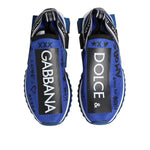 Dolce & Gabbana Blue Logo Low Top Sorrento Sneakers Shoes MV7743-40