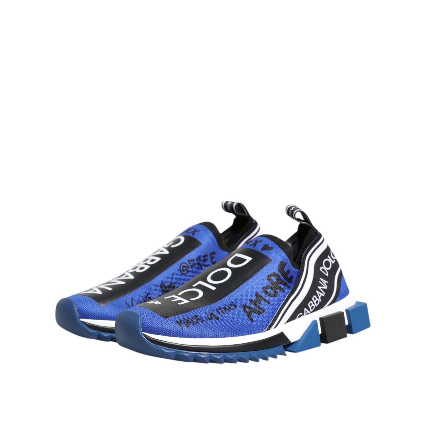 Dolce & Gabbana Blue Logo Low Top Sorrento Sneakers Shoes MV7743-40