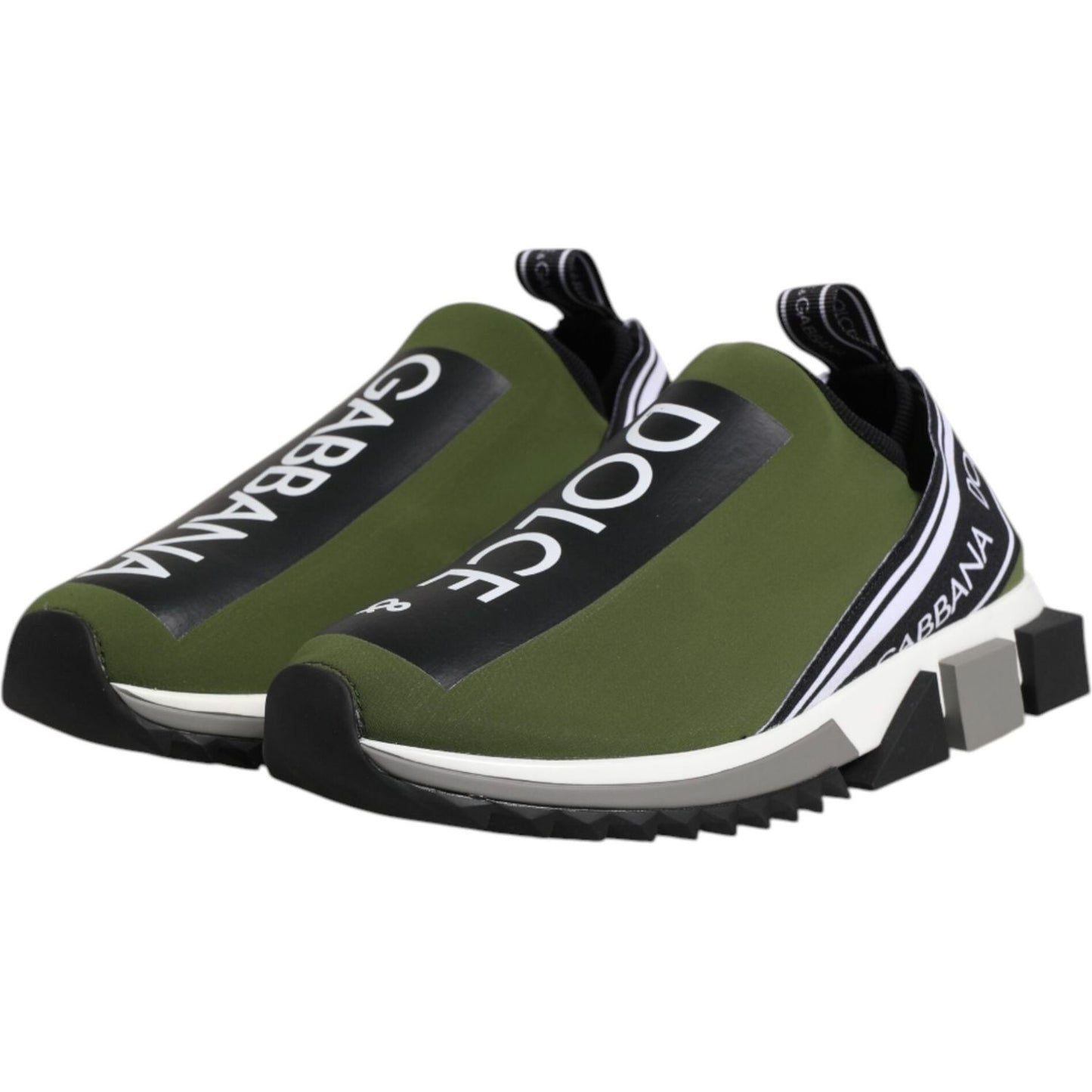Dolce & Gabbana Green Logo Low Top Sorrento Men Sneakers Shoes MV7755-43.5
