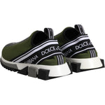 Dolce & Gabbana Green Logo Low Top Sorrento Men Sneakers Shoes MV7755-43.5