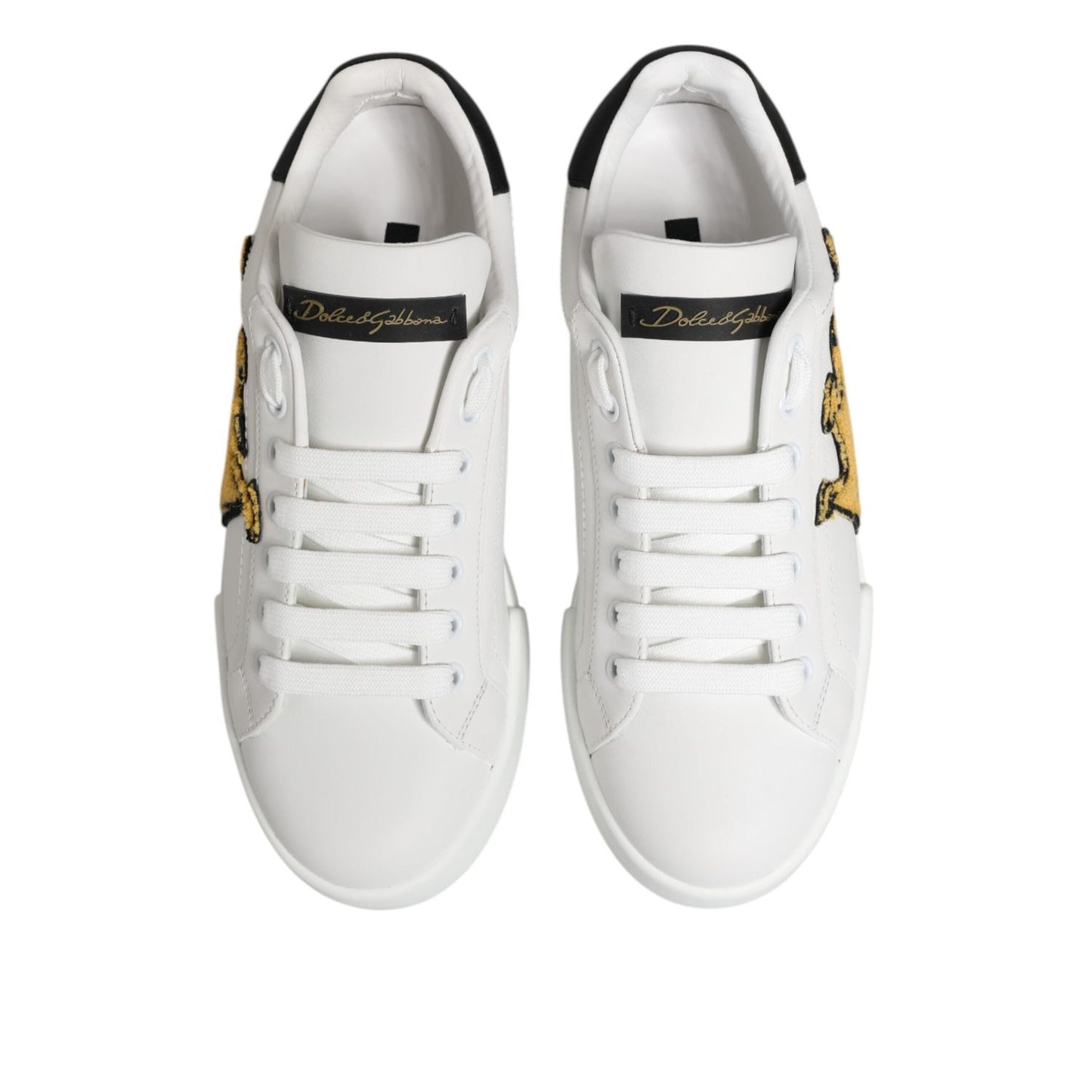 Dolce & Gabbana White Crown Patch Portofino Men Sneakers Shoes MV7795-39