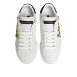 Dolce & Gabbana White Crown Patch Portofino Men Sneakers Shoes MV7795-39