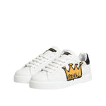 Dolce & Gabbana White Crown Patch Portofino Men Sneakers Shoes MV7795-39