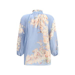 Zimmermann Cascadian Blouse with puff sleeves ZI-3548TSS255TLBLBTFLO-1