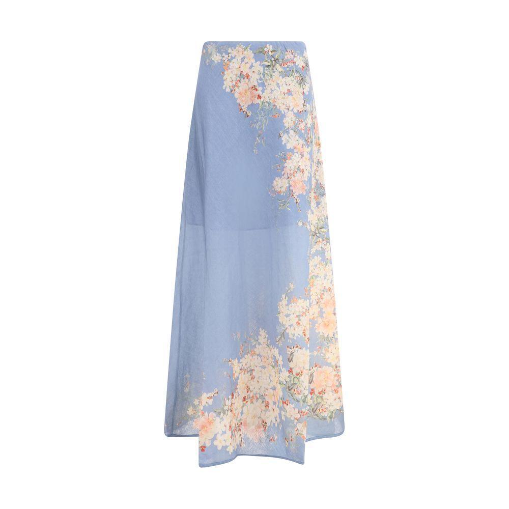 Zimmermann Cascadian flared Skirt ZI-3561SSS255TLBLBTFLO-1