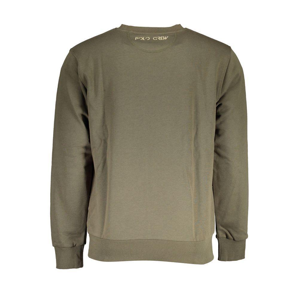 La Martina Green Cotton Sweater LA-17168-XL