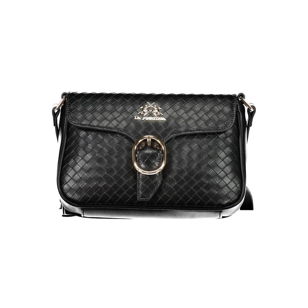 La Martina Black Polyethylene Handbag LA-20557