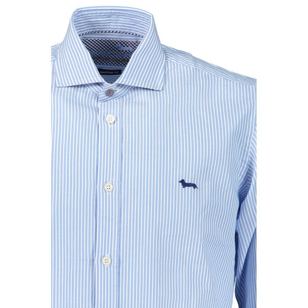 Harmont & Blaine Blue Cotton Shirt HA-23718-XXL