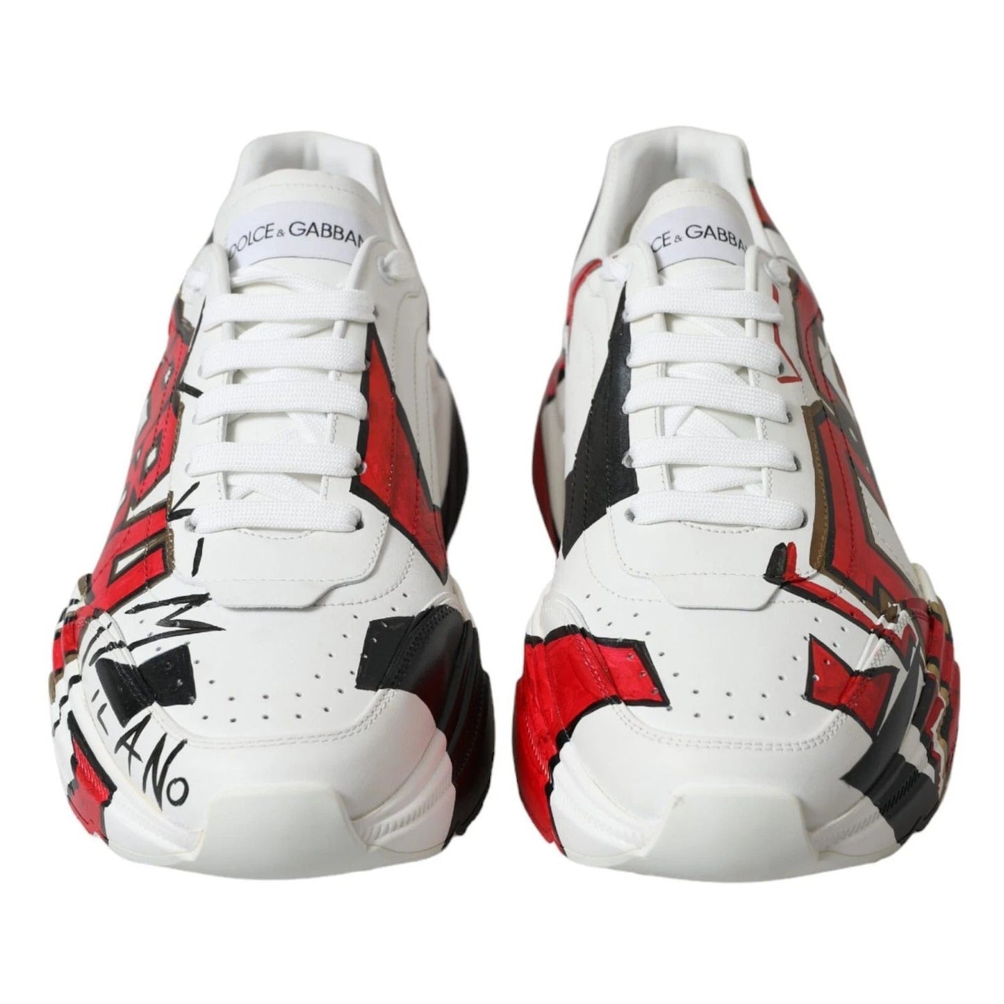 Dolce & Gabbana White Daymaster Hand Painted Sneakers MV5552-39