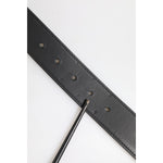 Dolce & Gabbana Black Leather Classic Metal Logo Buckle Belt BEL9496-90